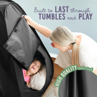 Thumbnail for Sensory Tent Calm Corner - Pyramid Blackout Kids Play Pop-up Tent with Door and Window